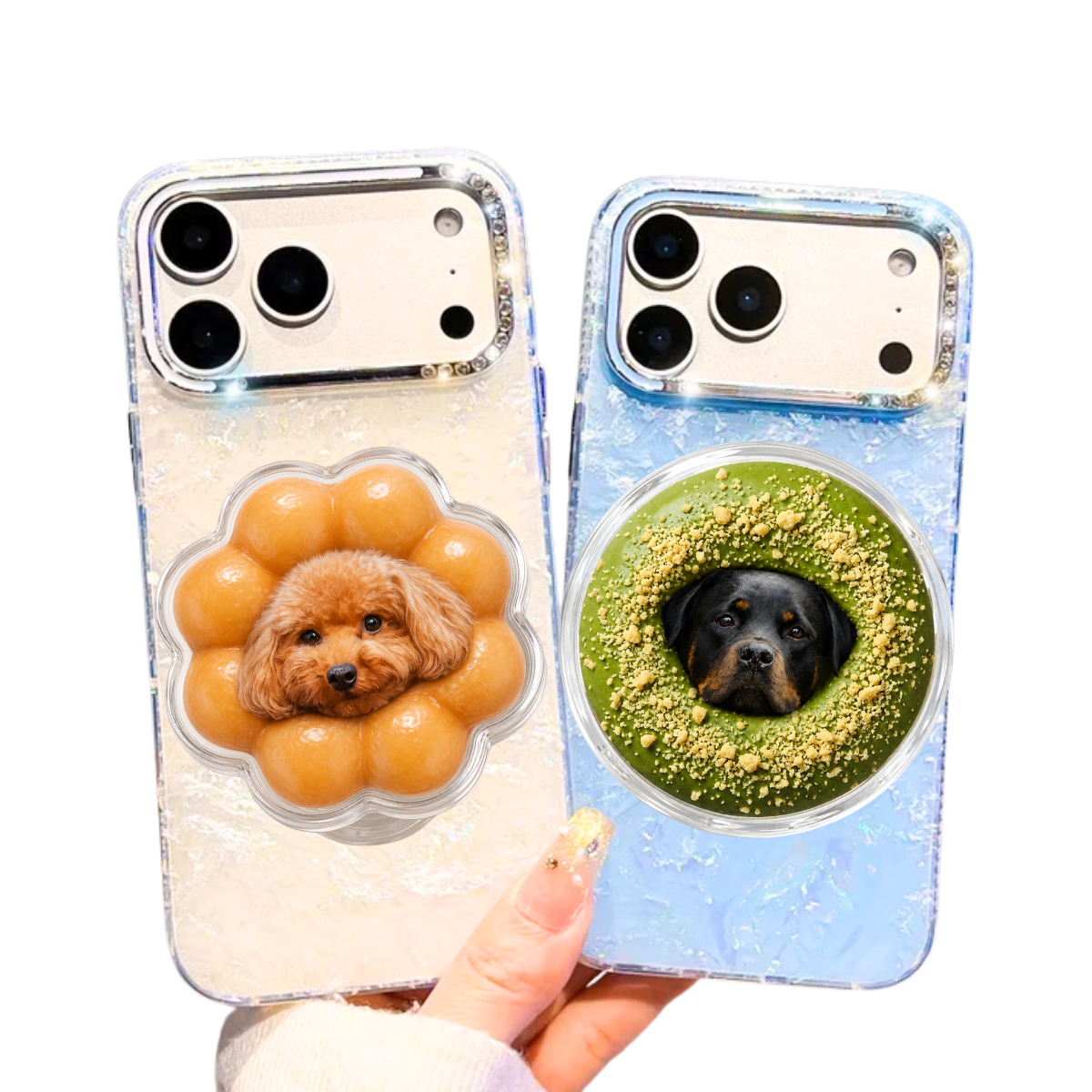 むぎゅっとドーナツ｜お気に入りの写真でつくる スマホグリップ