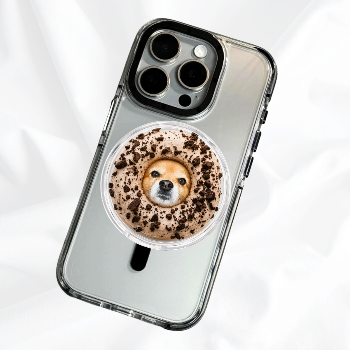 むぎゅっとドーナツ｜お気に入りの写真でつくる スマホグリップ