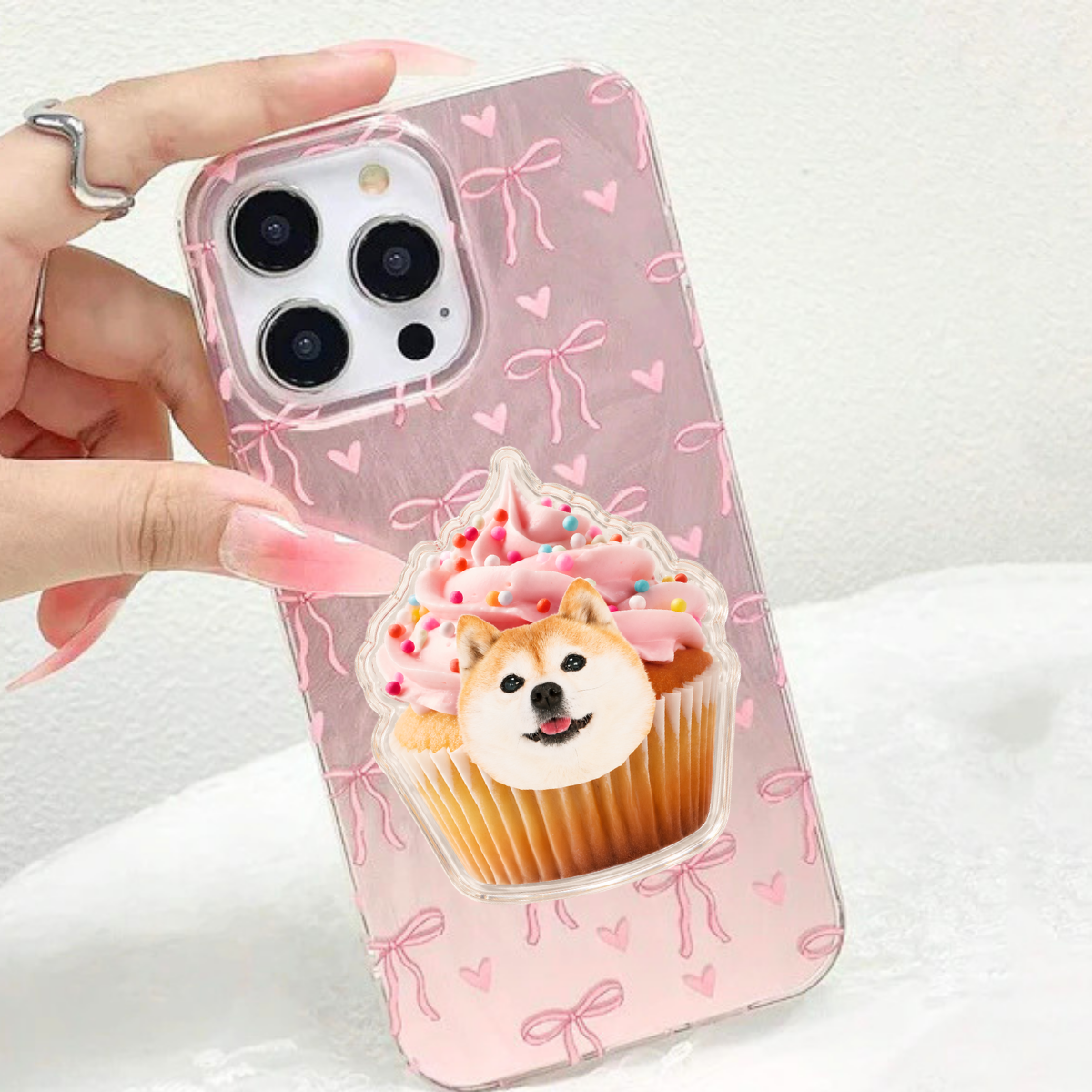 お気に入りの写真で作る カフェスイーツ スマホグリップ｜オーダーメイド カスタム スマホアクセサリー