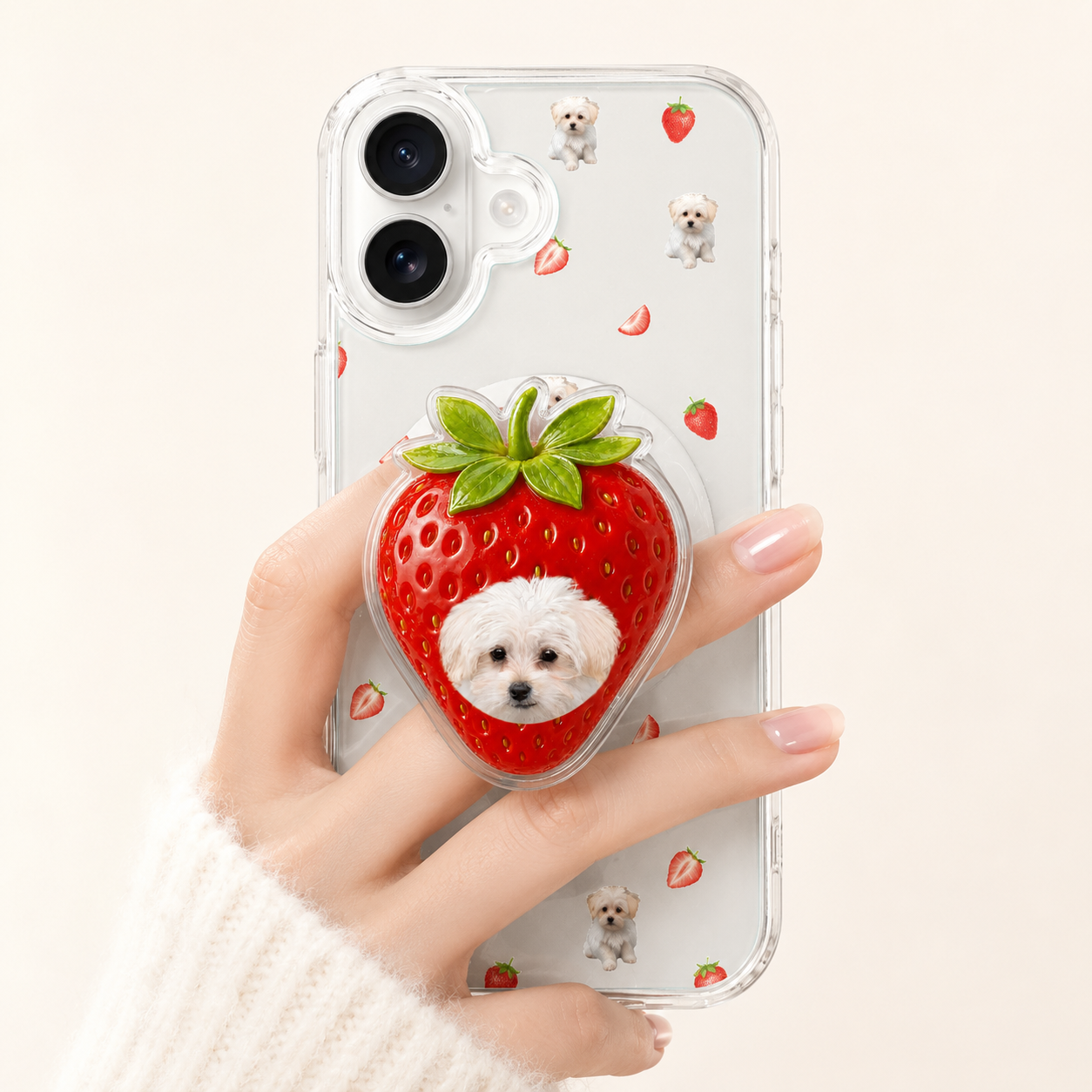 お気に入りの写真で作る フルーツフォトスマホグリップ｜オーダーメイド カスタム スマホアクセサリー