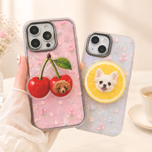 お気に入りの写真で作る フルーツフォトスマホグリップ｜オーダーメイド カスタム スマホアクセサリー