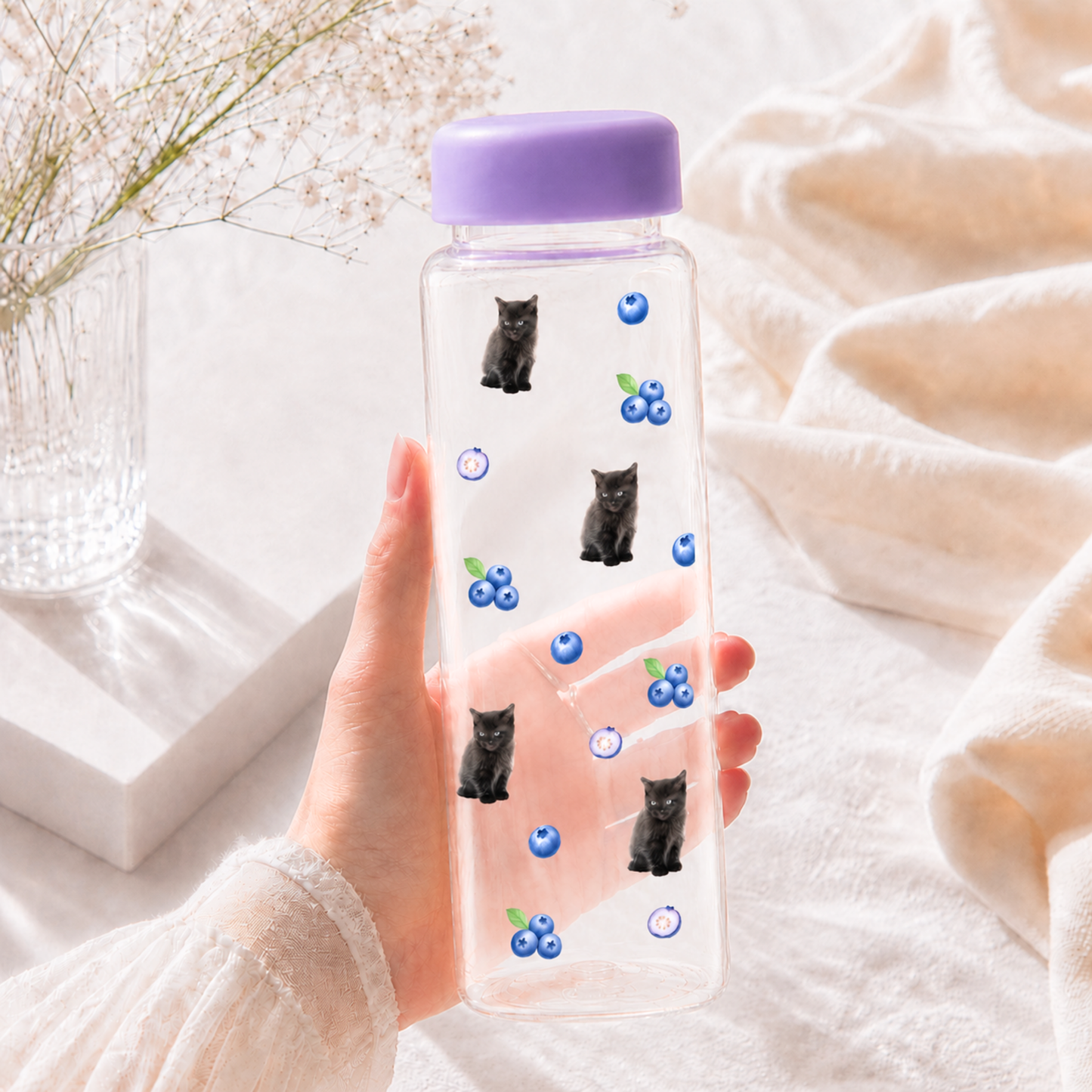お気に入りの写真で作る フルーツクリアボトル｜オリジナル水筒・ドリンクボトル  500ml