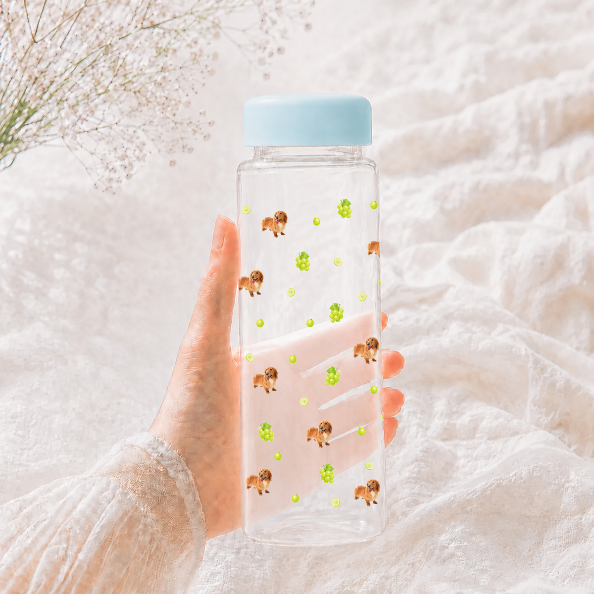 お気に入りの写真で作る フルーツクリアボトル｜オリジナル水筒・ドリンクボトル  500ml