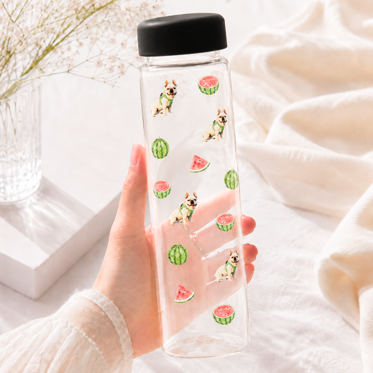 お気に入りの写真で作る フルーツクリアボトル｜オリジナル水筒・ドリンクボトル  500ml